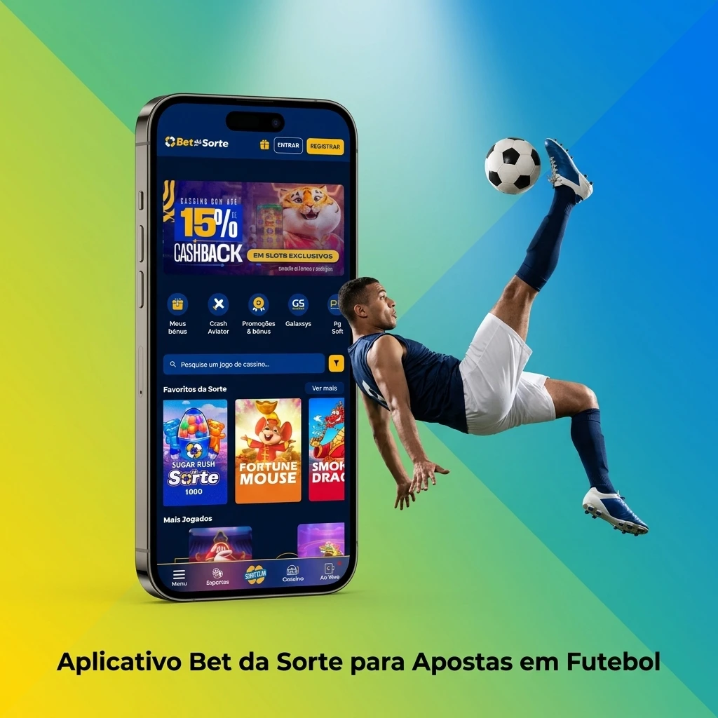 Aplicativo Bet da Sorte para apostas em futebol no celular, disponível para Android e iOS