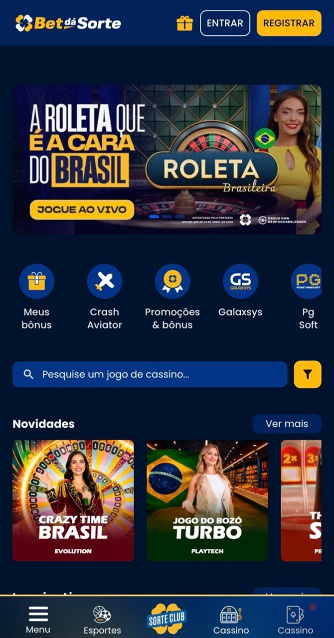 Explore os melhores jogos de slots e mesas na Bet da Sorte.