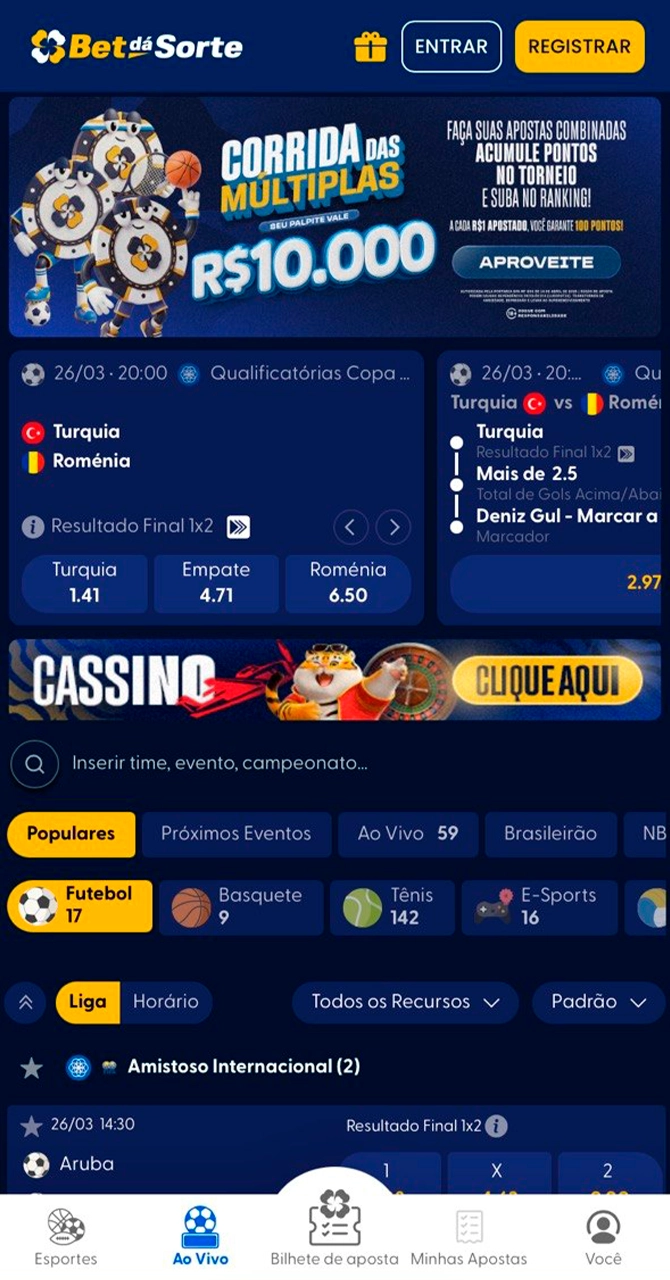 Faça suas apostas esportivas com as melhores odds na Bet da Sorte.