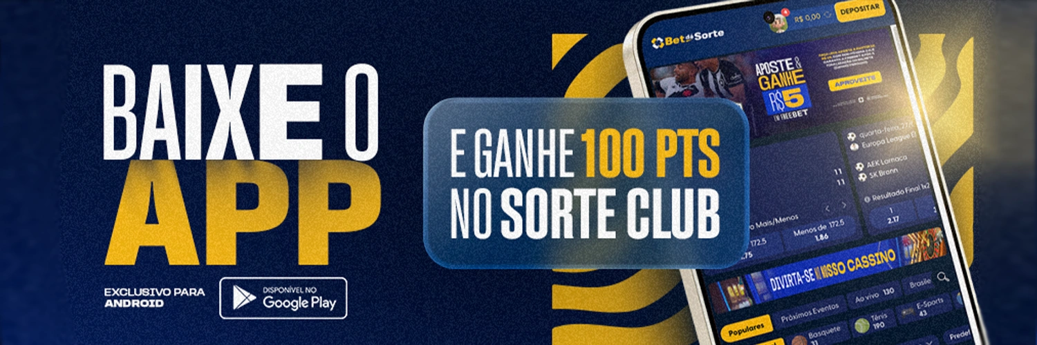 Instale o aplicativo Android oficial da Bet da Sorte agora.